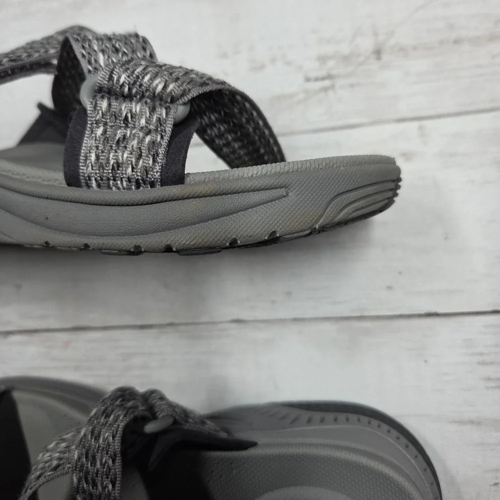 Dansko Rosette Sandals Womens 37‎ Grey Sporty Adjustable Strap Comfort Slides